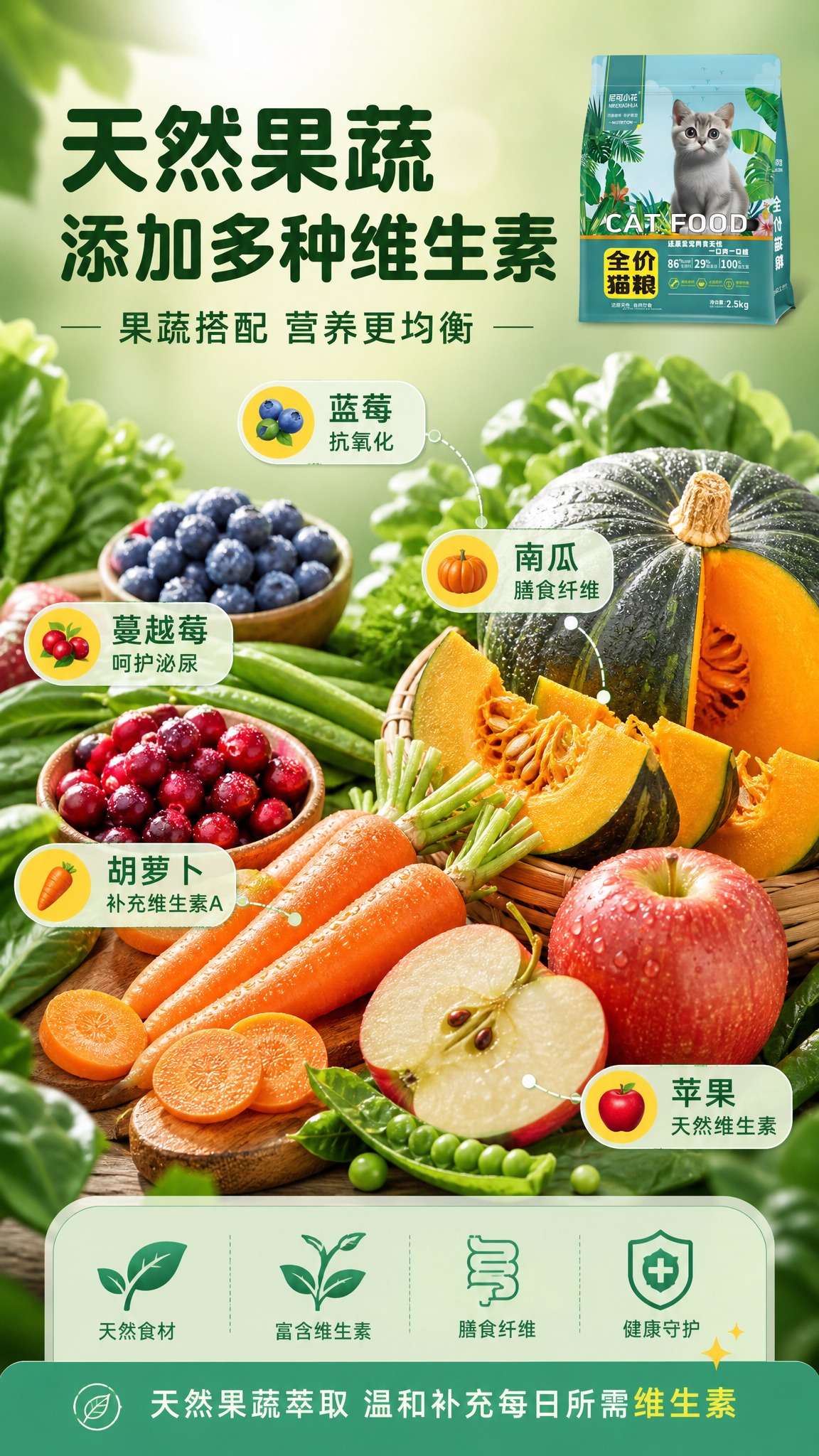 [商品] 使用【图1】尼可小花全价猫粮袋装产品；保留包装袋所有… - 图片创意预览