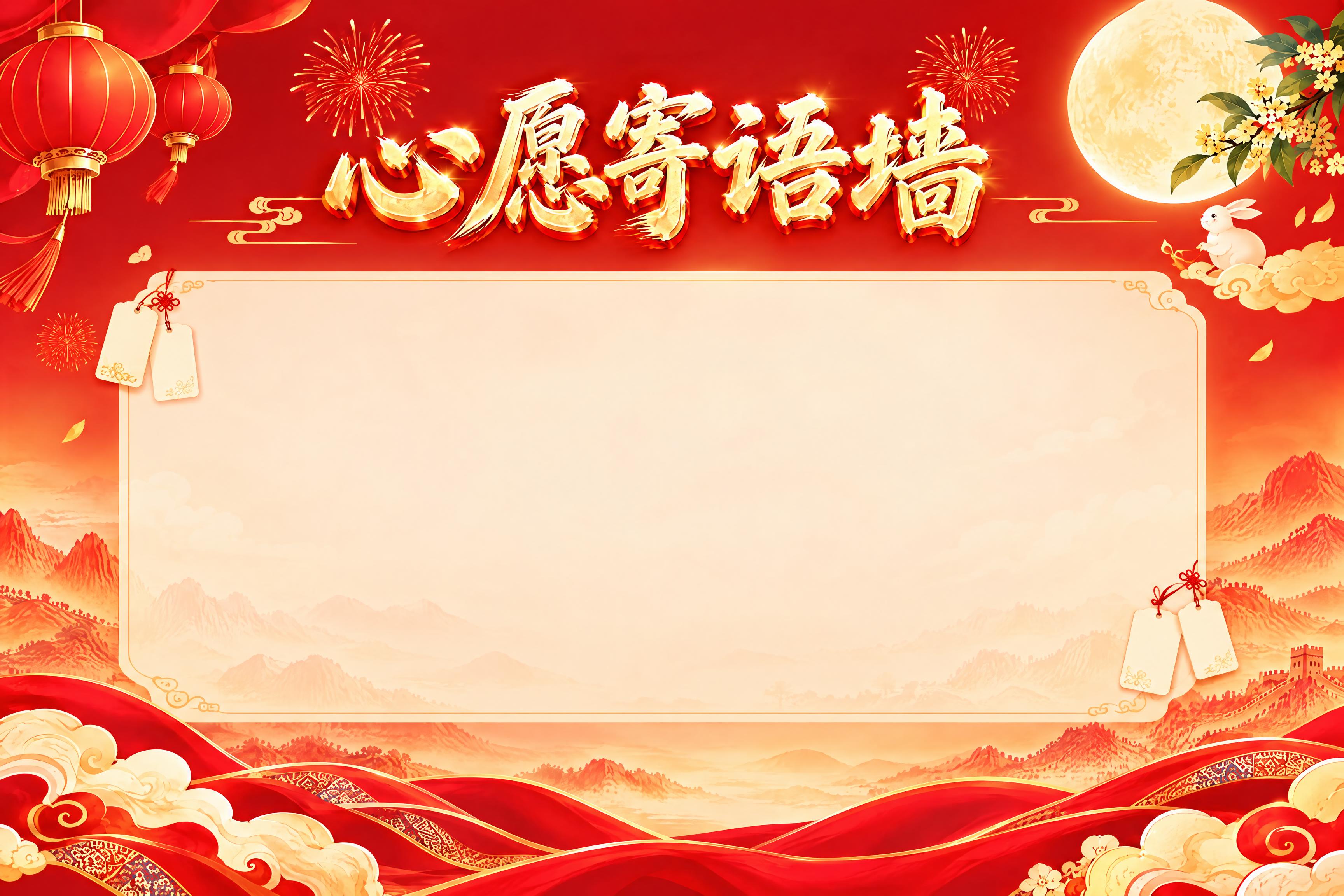 参考此图的色系、色调和明亮度，设计心愿寄语墙活动背景，横版31… - 图片创意预览