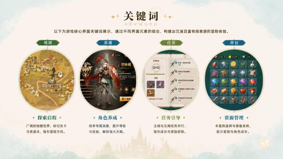 移除原图四个角落的绿色树叶，将第一张图片的背景完整替换成第二张图片，保留所有文字、圆形内容框和全部设计元素，保持它们的位置、样式和颜色完全不变预览效果