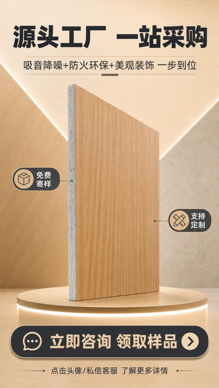 [商品] 使用【图1】斜45°PVC木饰面吸音板；保留浅橡木纹… - 图片创意预览