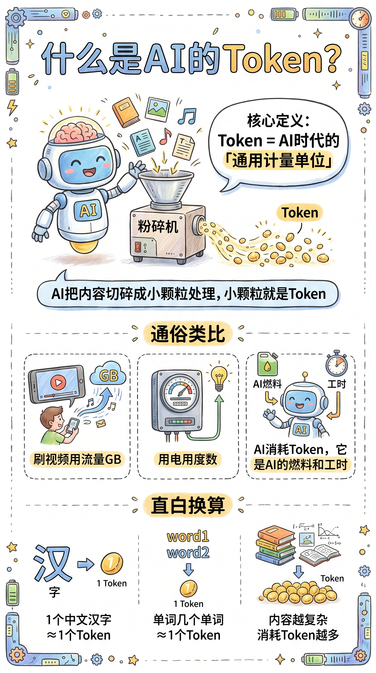 "是不是天天刷到Token这个词？ 看AI教程、用GPT、聊算… - 图片创意预览