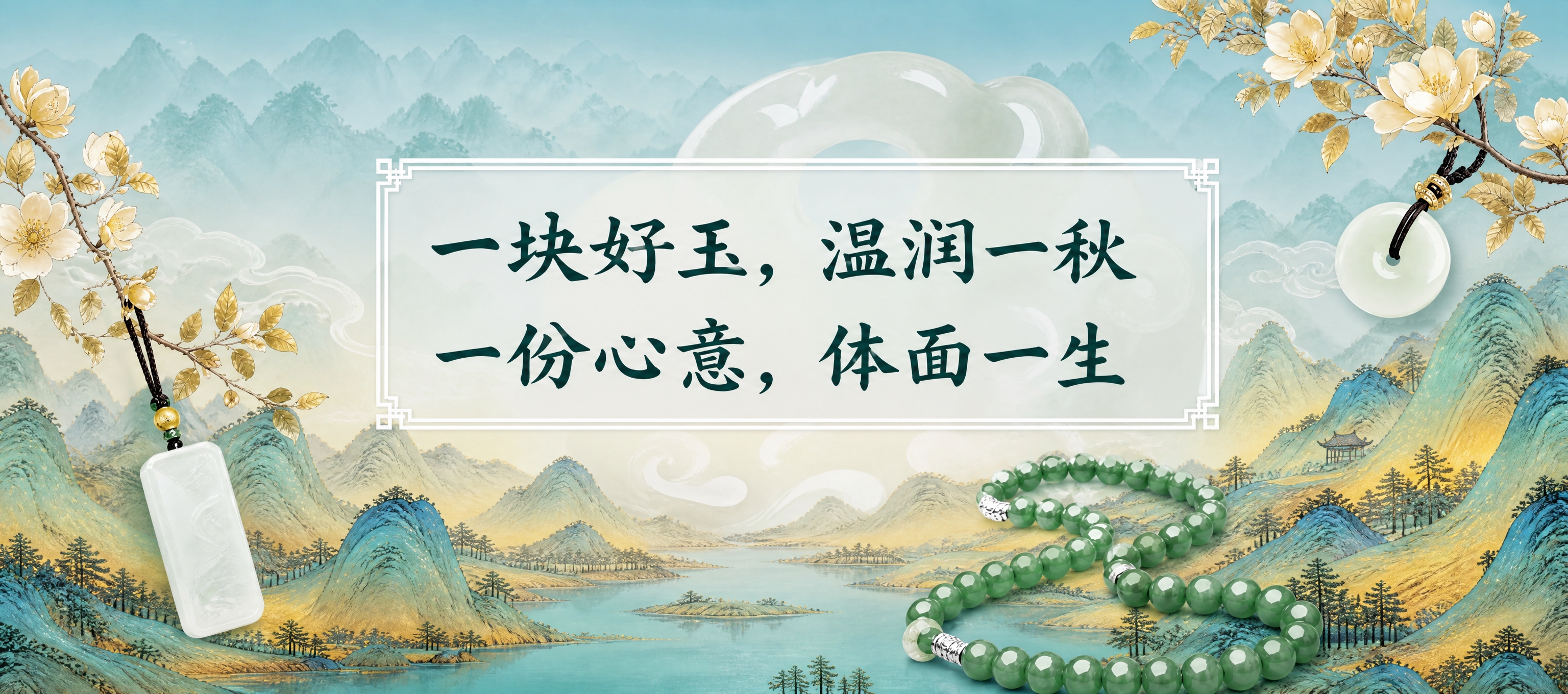 参考原图的版式骨架和新中式国潮风格，生成一张玉石文化主题海报。… - 图片创意预览