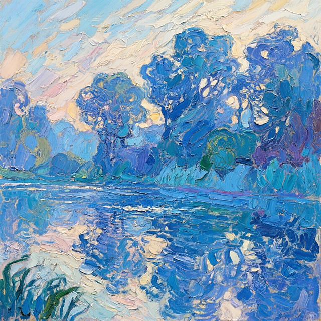 蓝色系唯美动画风景不要人物