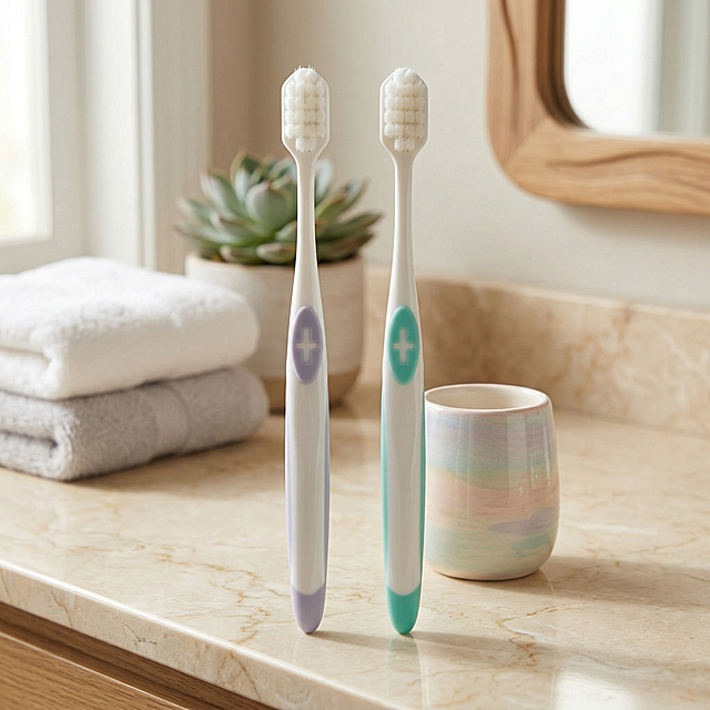 将产品放在干净温馨的台面上