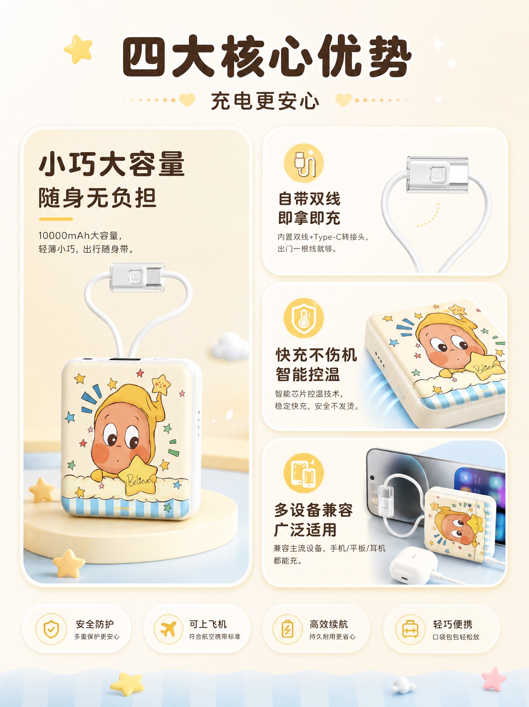 [商品] 使用【图1】VORREYELL充电宝；保留方形圆角外… - 图片创意预览