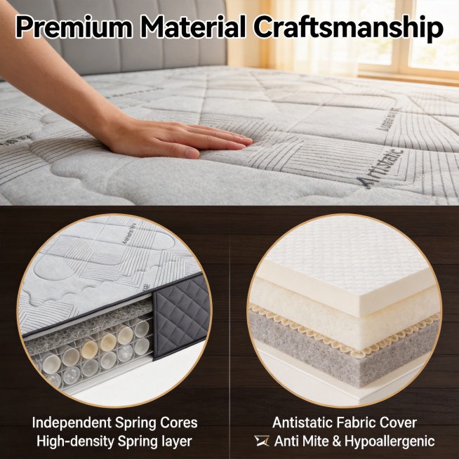 [Main Image 3] Material and craftsmanship details display of anti-static mattress.
[Atmosphere Style预览效果