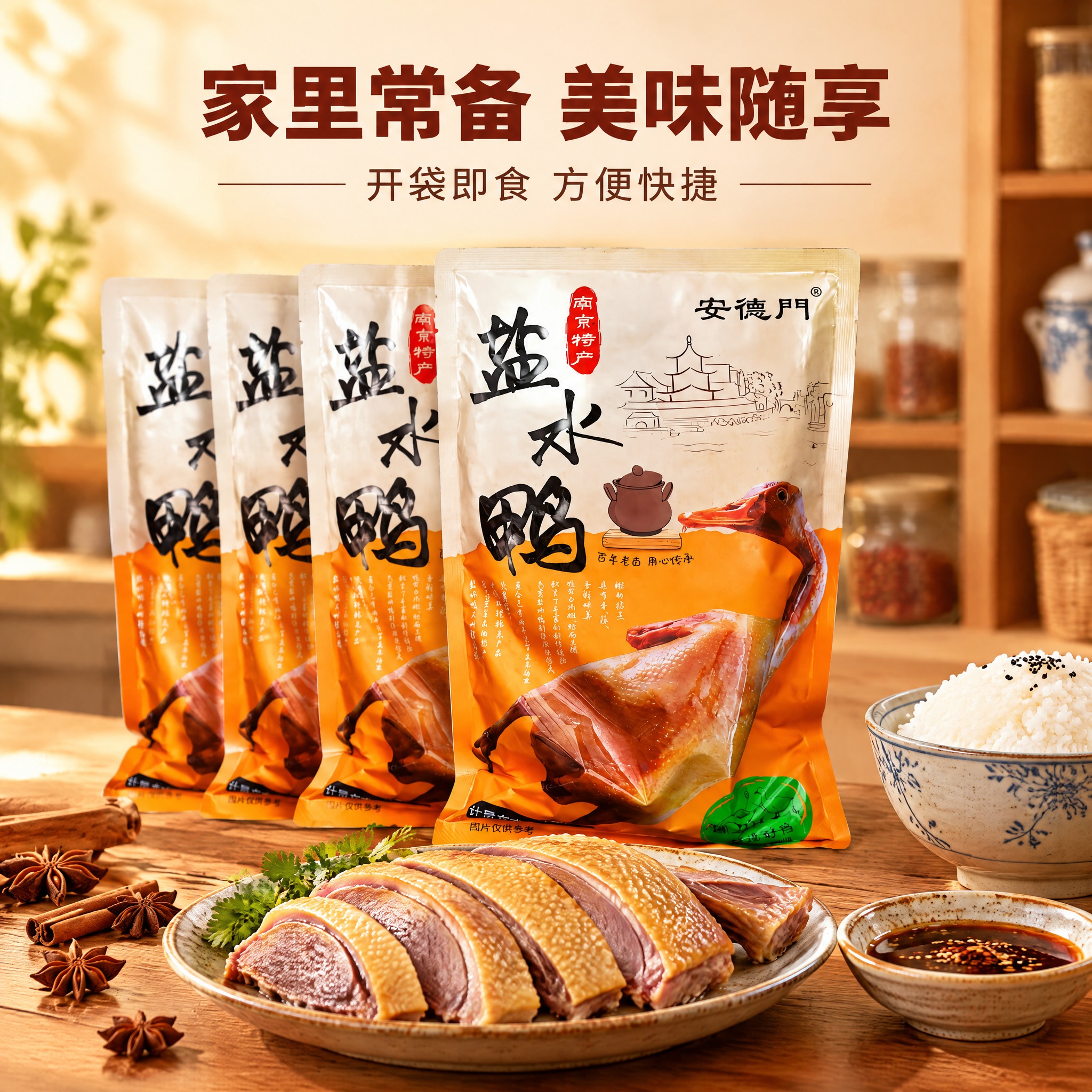 [商品] 使用【图1】安德门南京盐水鸭袋装产品；保留包装袋完整… - 图片创意预览