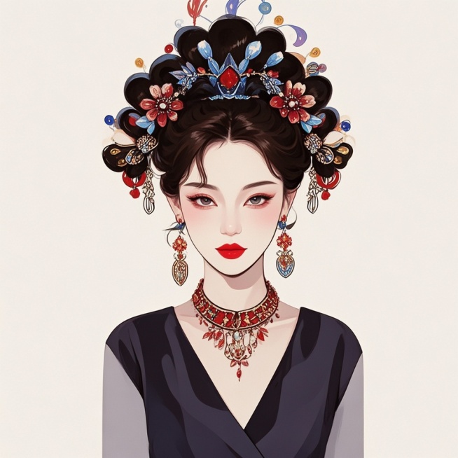 极简线条插画风格预览效果