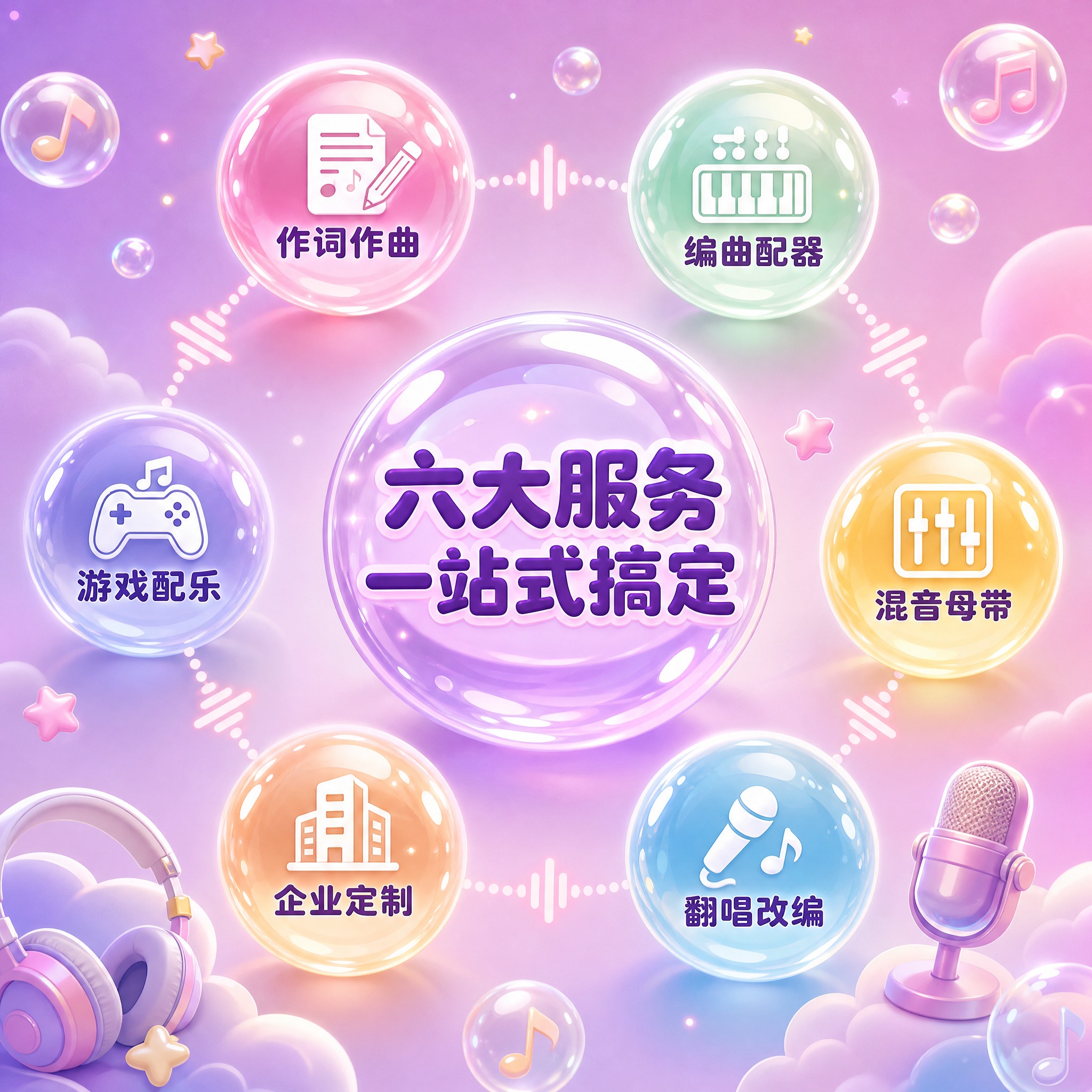 [主图-3] 服务亮点与专业证明理性说服，编曲定制服务流程与能… - 图片创意预览