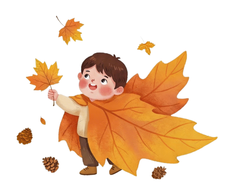 去除图片中人物和枫叶上的所有水印，保留原图的其他所有内容、风格和元素不变预览效果