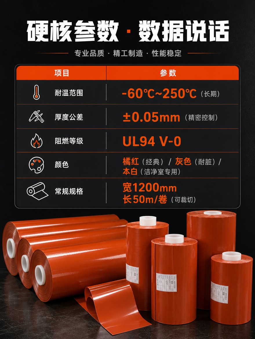 [商品] 使用【图6】多规格硅胶布卷材特写；保留橘红色卷材、不… - 图片创意预览