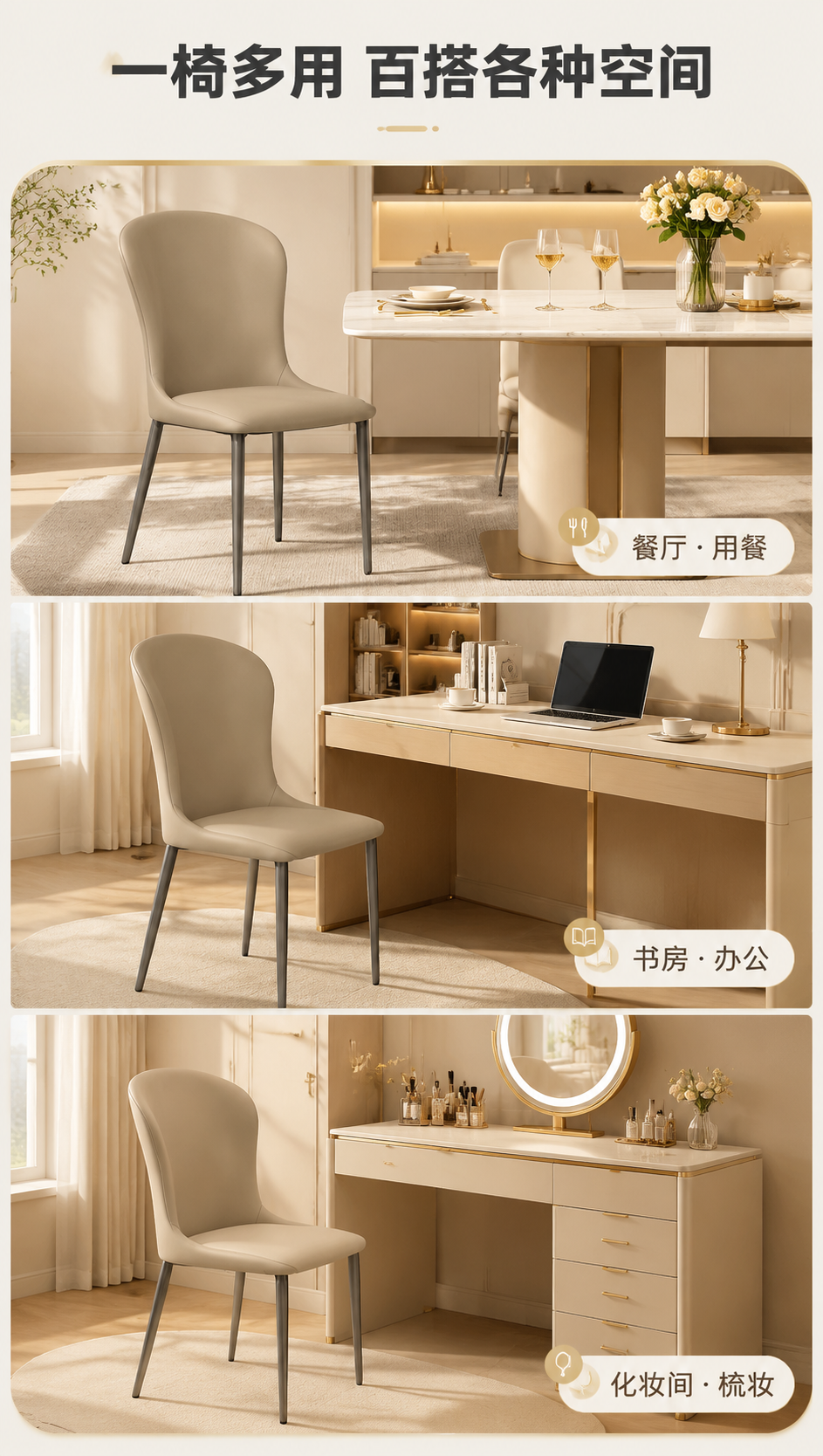 [商品] 使用【图1】DY-8802A卡其色餐椅；保留整体结构… - 图片创意预览