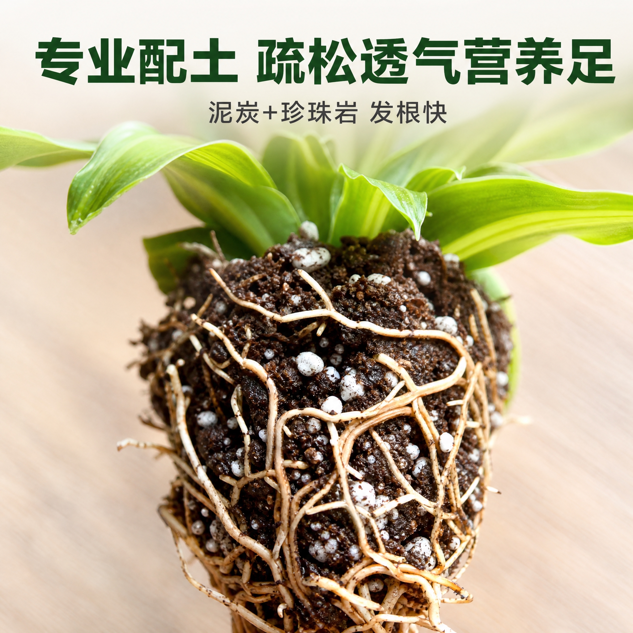 [主图-4] 金心也门铁专业配土特写，拼多多电商主图，土壤根系… - 图片创意预览