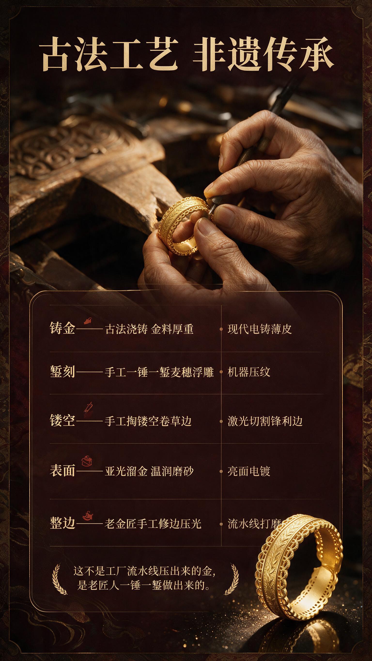 [商品] 使用【图1】【图2】古法麦穗金戒；保留戒指完整结构、… - 图片创意预览