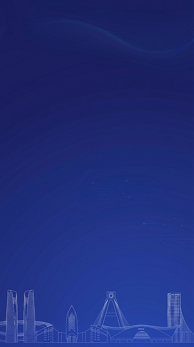 去掉图片左上角的logo，提高图片整体清晰度和分辨率，保留底部建筑线条，保持深蓝色背景和原有整体风格不变