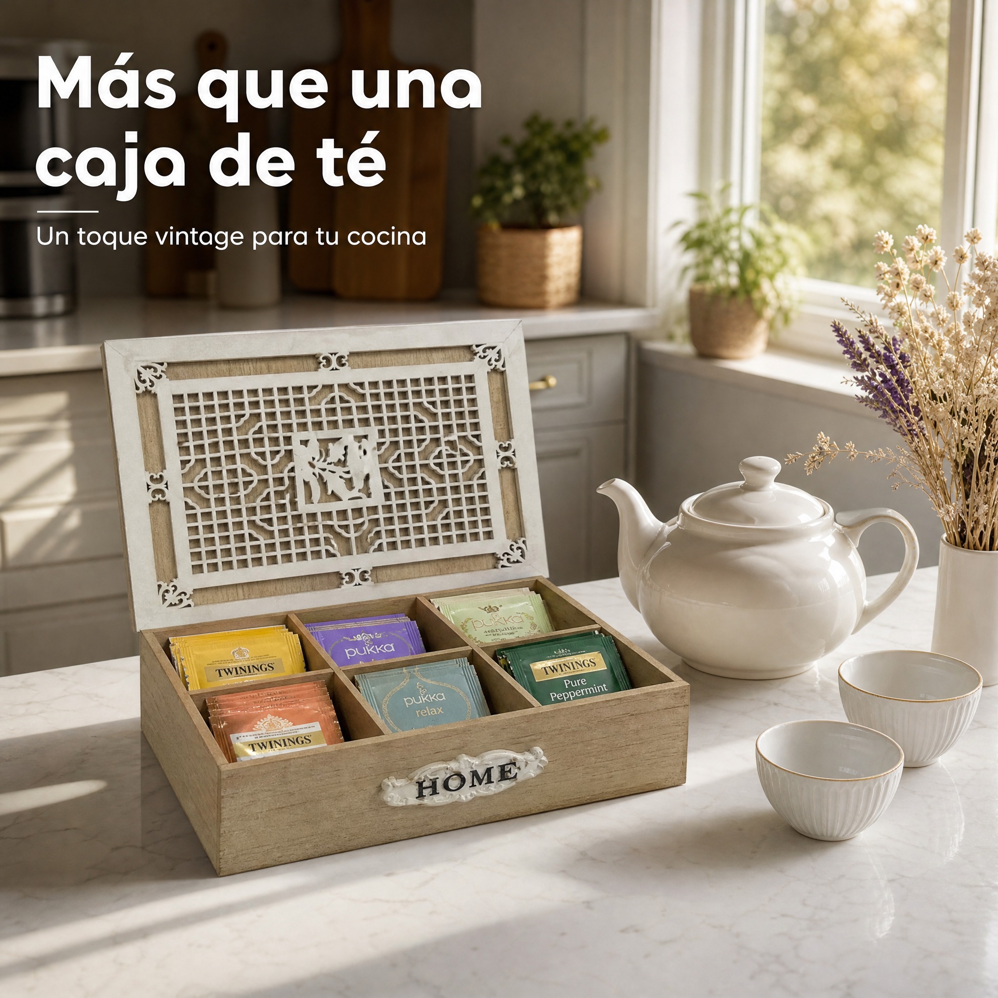 [主图-4] Caja de Té de Madera MDF… - 图片创意预览