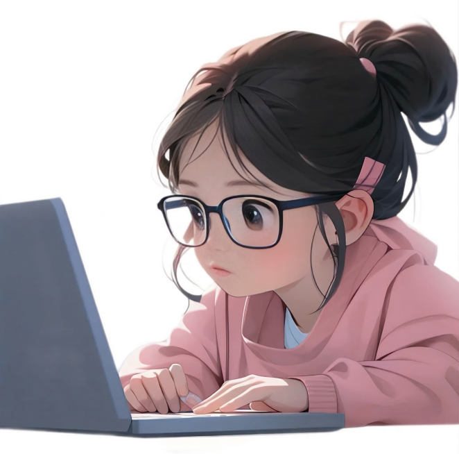 把人物的衣服和头上的发夹换成粉红色，其他元素保持不变预览效果