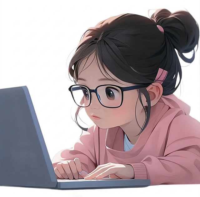 把人物的衣服和头上的发夹换成粉红色，其他元素保持不变