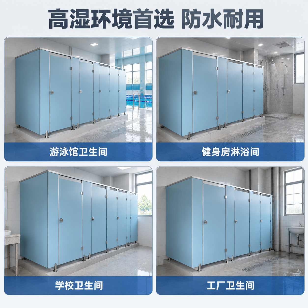 [主图-4] PVC实心防水板多场景应用对比图，展示不同场所使… - 图片创意预览