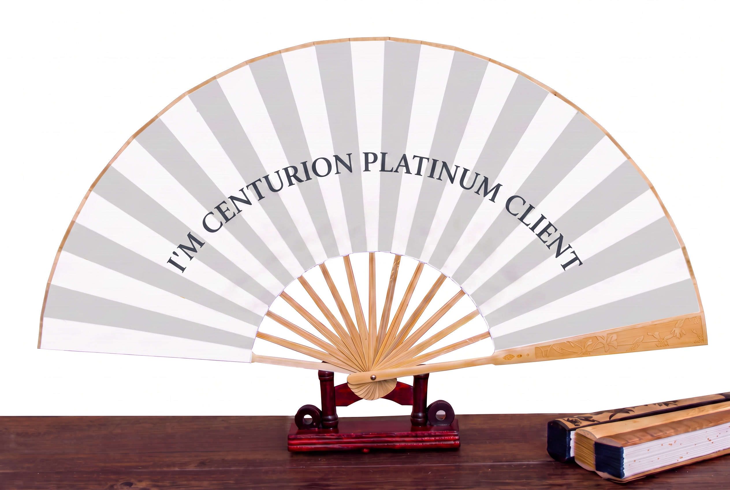 将扇面上图案都去掉，仅保留I’m Centurion Plat… - 图片创意预览