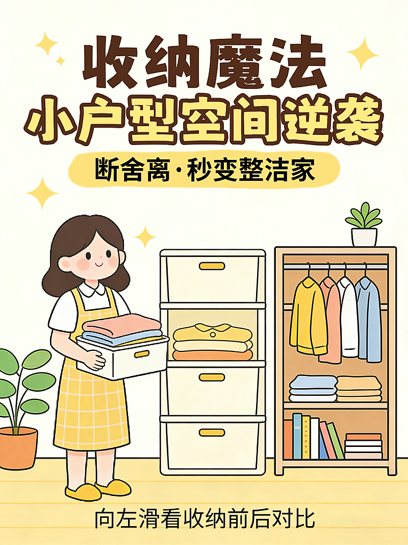 小户型空间逆袭收纳教程小红书封面