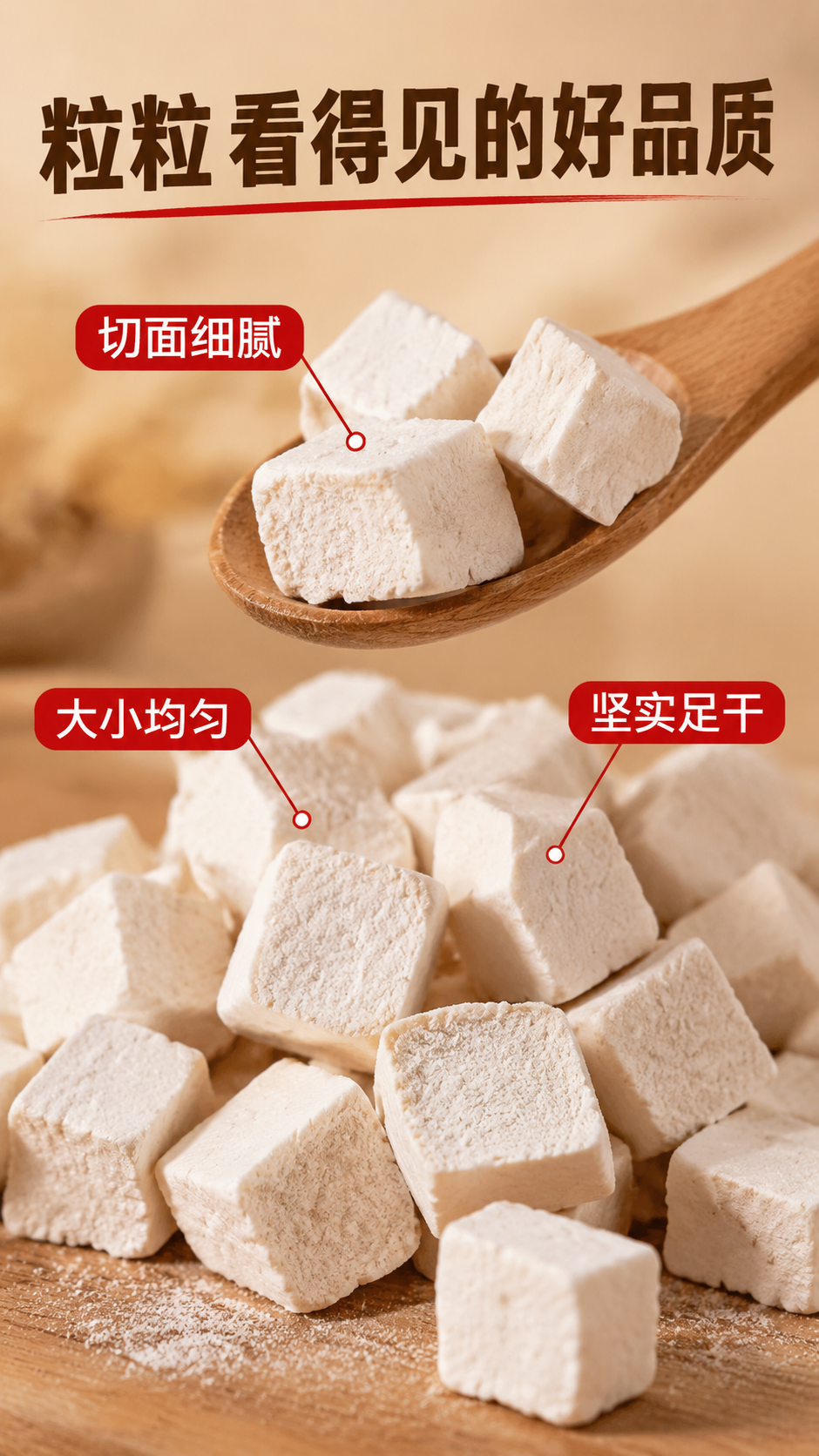 [商品] 使用【图1】云南白茯苓丁，白色方块状颗粒，保留真实的… - 图片创意预览