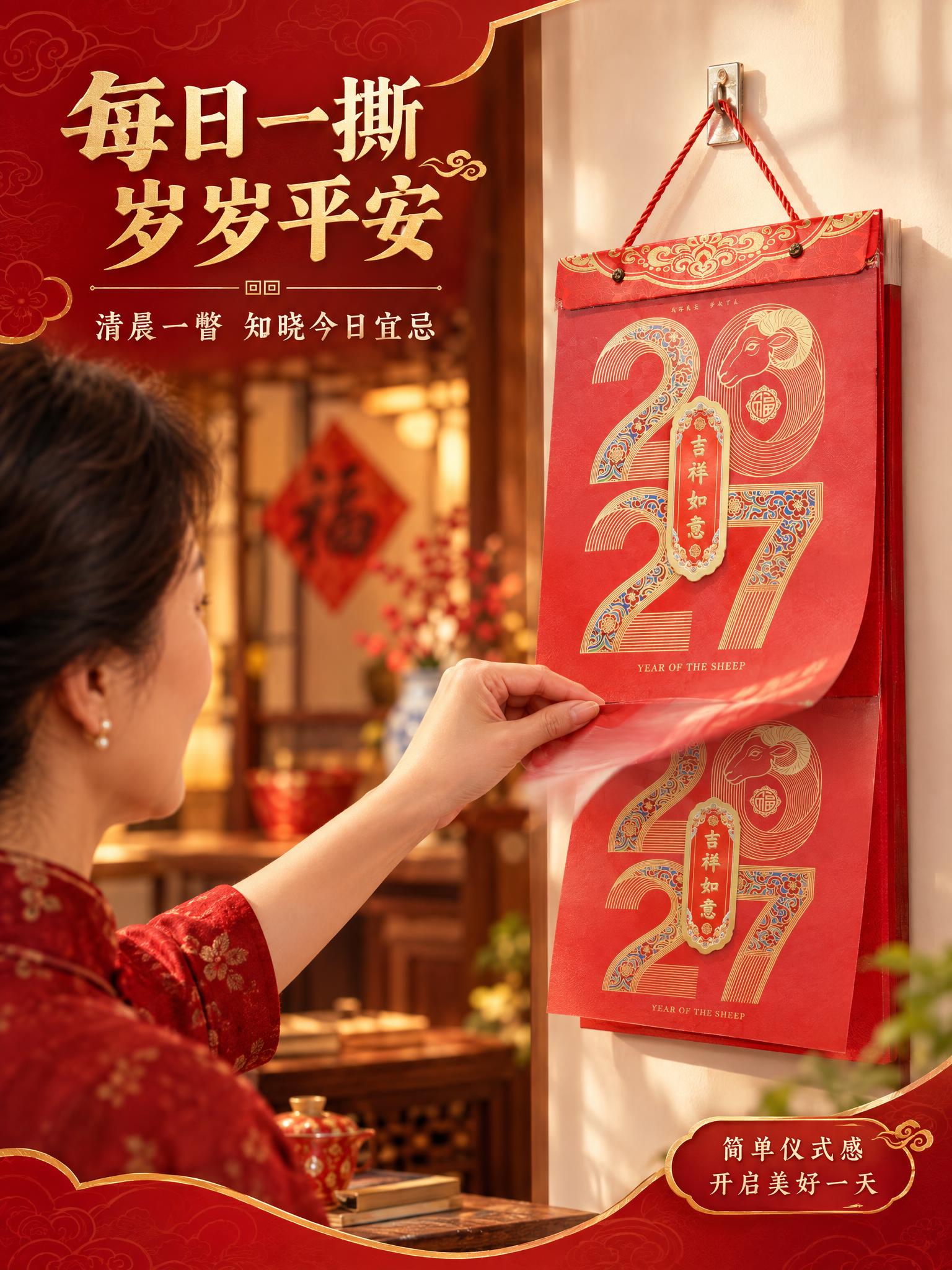[商品] 使用【图1】【图2】【图3】【图4】2027羊年八开… - 图片创意预览