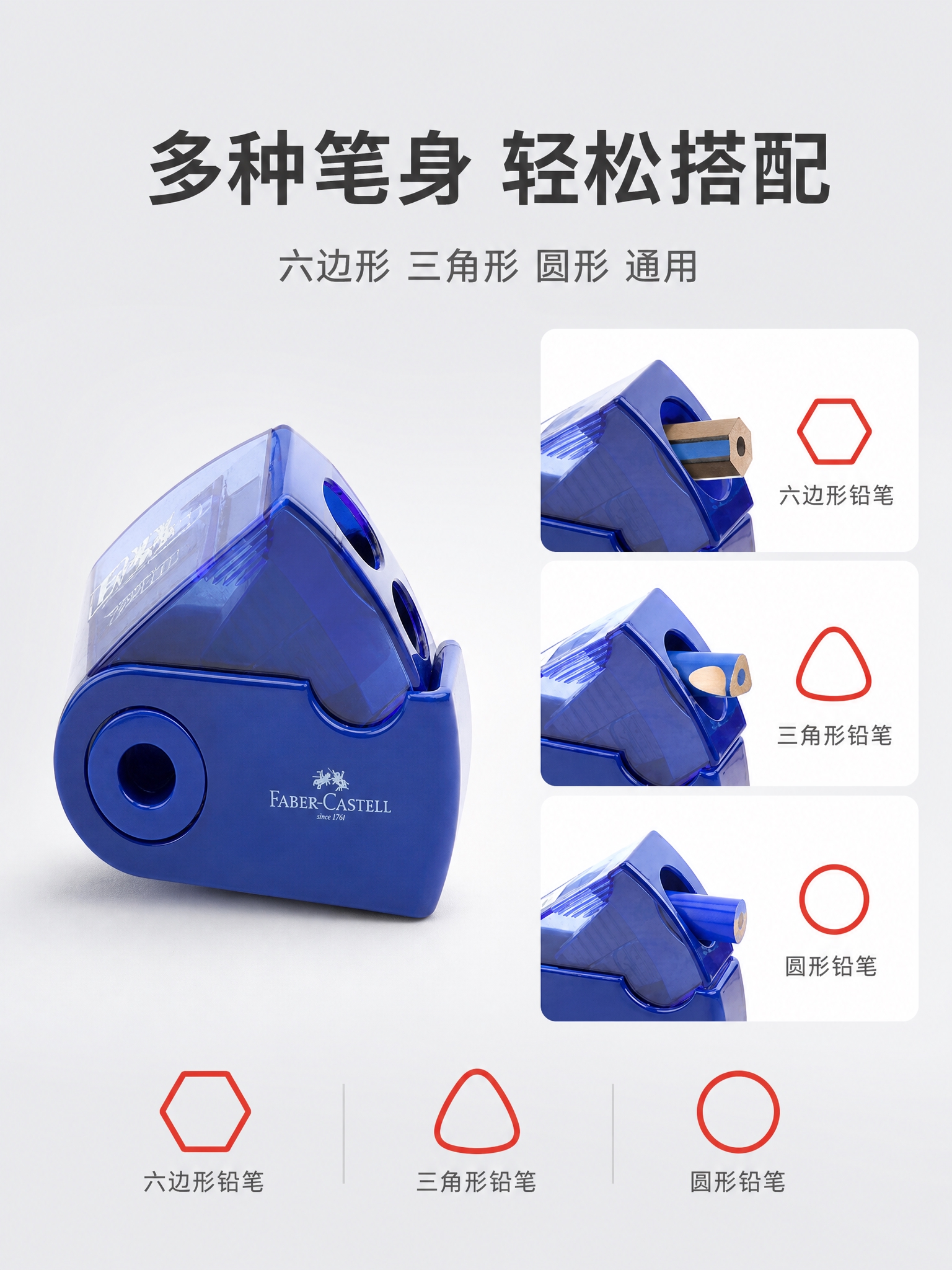 [主图-2] 核心卖点证明，展示双孔设计适用多种笔身，证明粗细… - 图片创意预览
