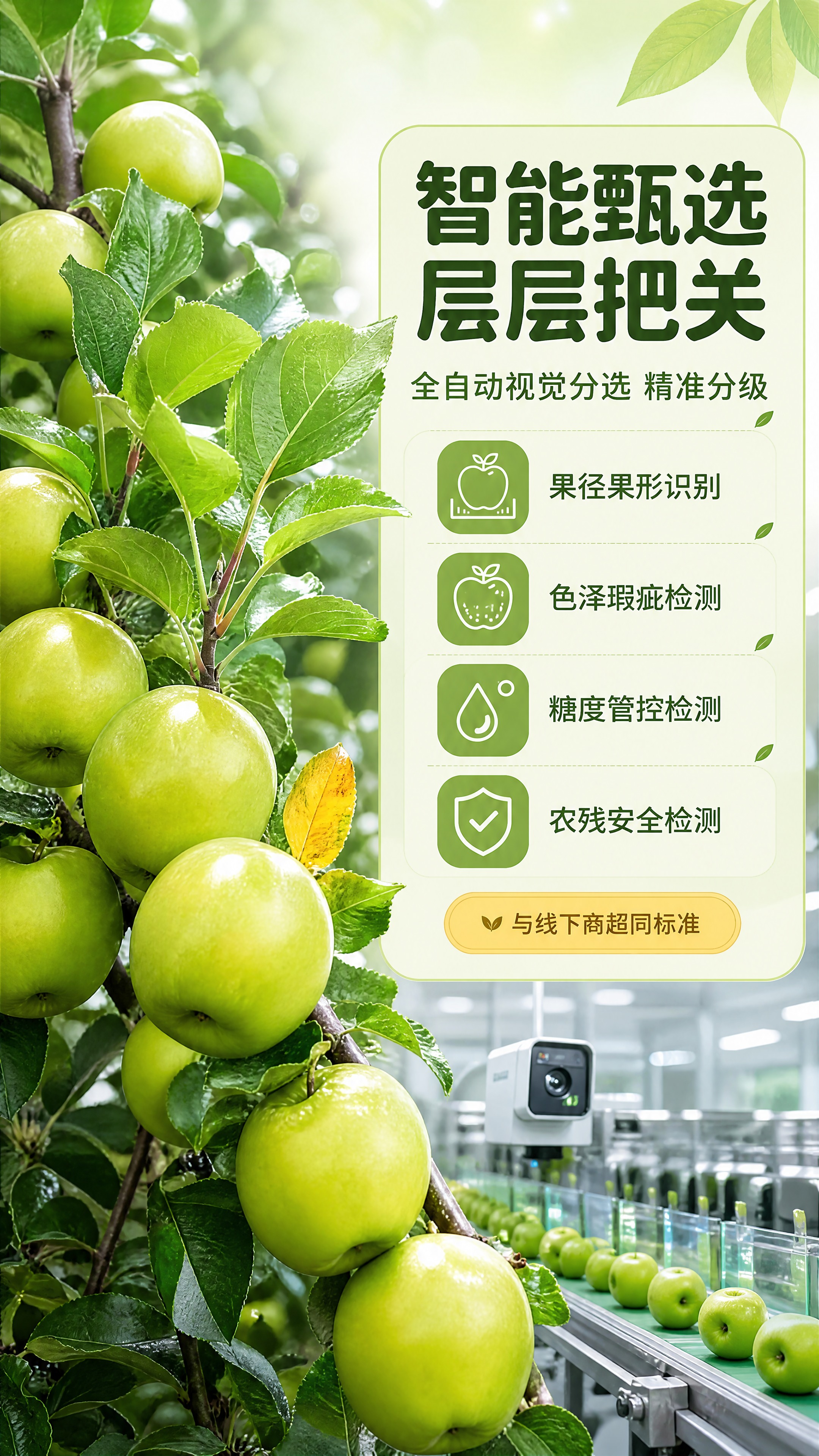 [商品] 使用【图6】成串挂果的青苹果；保留苹果青黄渐变色泽、… - 图片创意预览