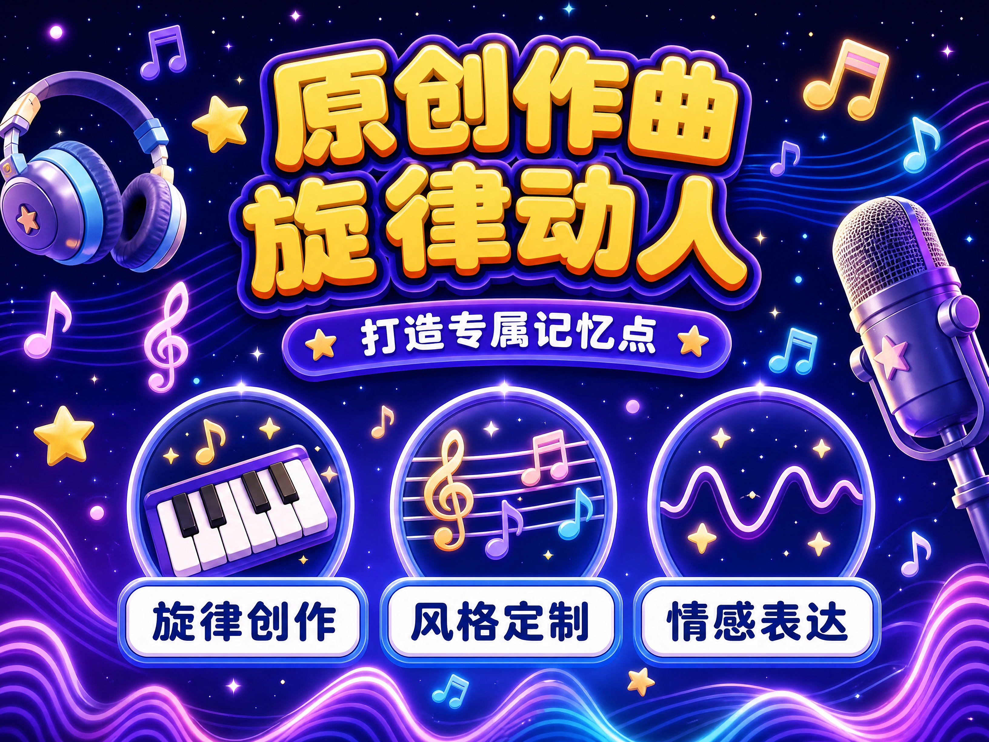 [商品] 使用【图1】【图2】音乐制作服务参考风格；保留梦幻紫… - 图片创意预览
