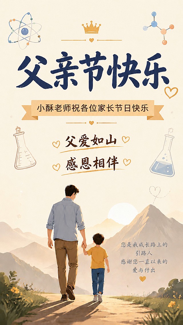 在原图基础上修改，将横幅上的文字从'听风老师祝各位家长节日快乐'改为'小酥老师祝各位家长节日快乐'，其余画面元素、风格、构图、配色保持不变，文字清晰可读