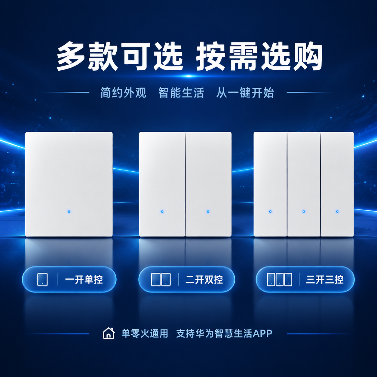[主图-5] SKU款式选择图，展示一开、二开、三开三款产品对… - 图片创意预览