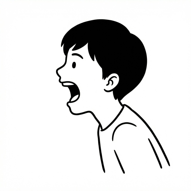 侧面形象，要有大口准备要东西的感觉预览效果