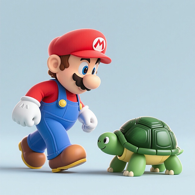 超级玛丽遇到绿乌龟