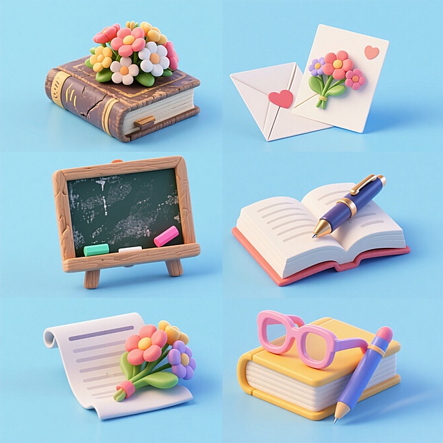 教师节物品元素