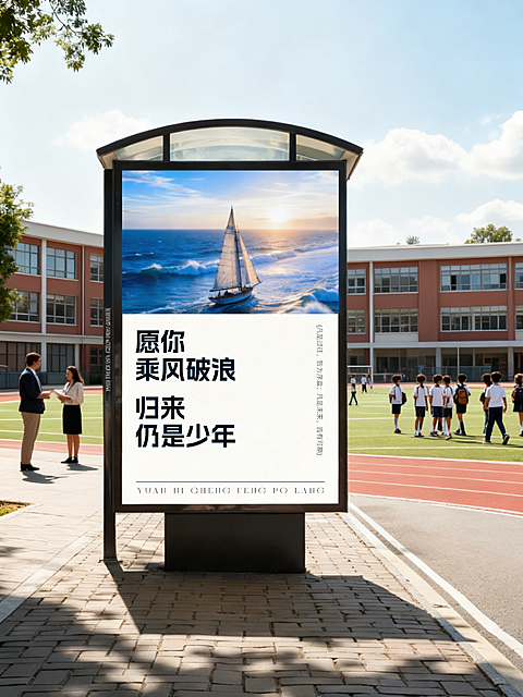 激励正能量文案分享摘抄校园实景风小红书封面