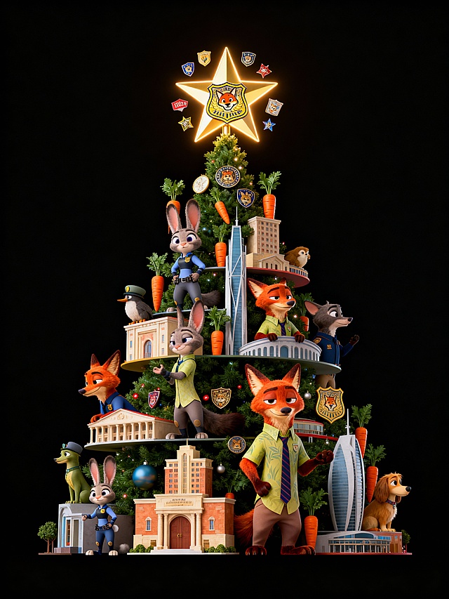 疯狂动物城圣诞树