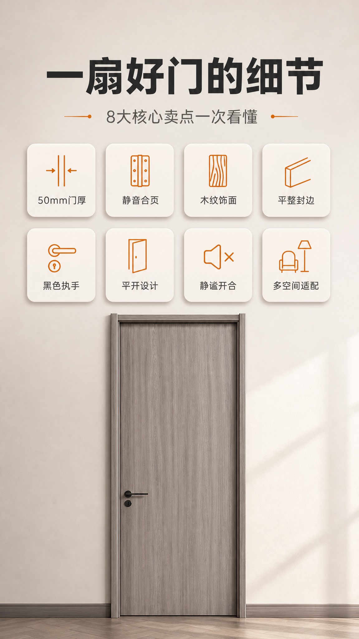 [商品] 使用【图107】灰木纹室内木门正面图作为底部主视觉；… - 图片创意预览