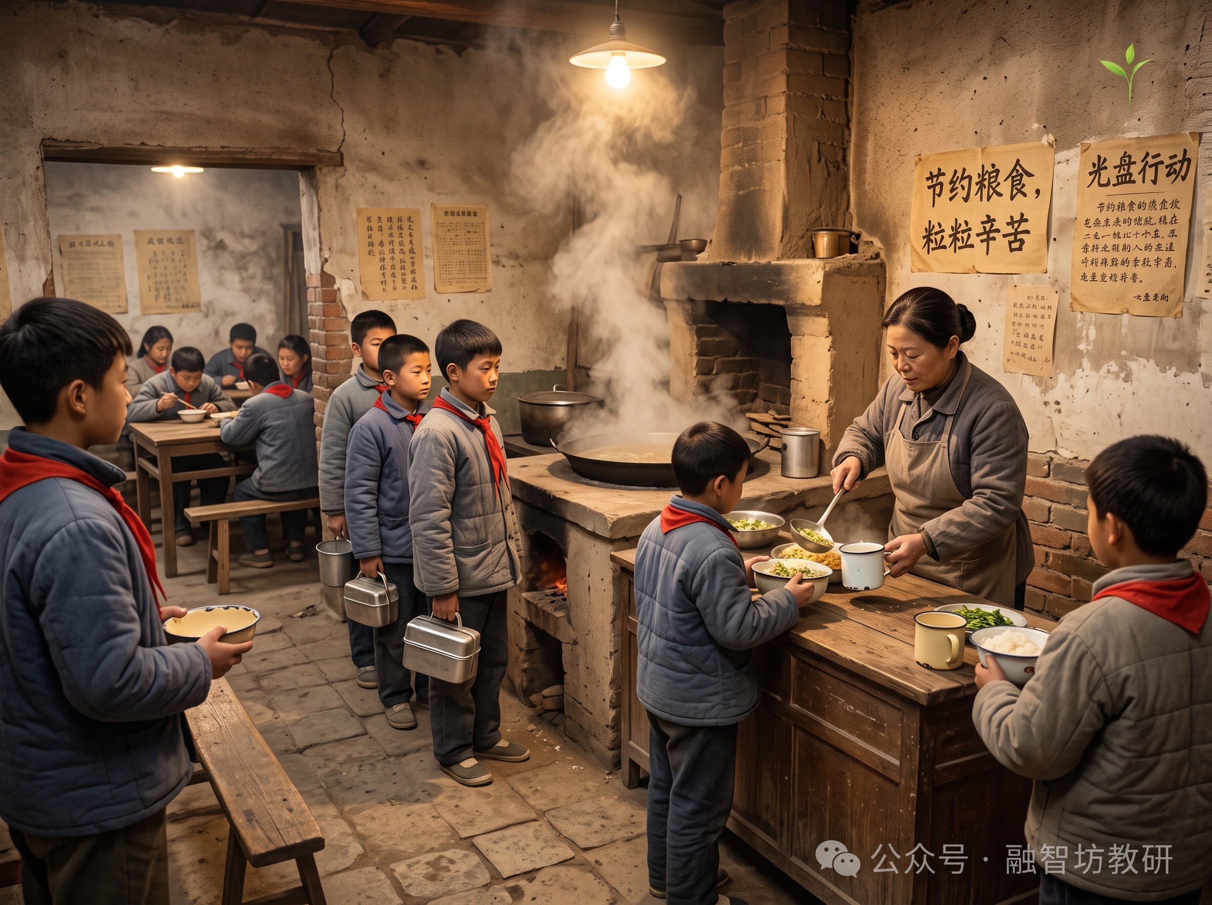 参考两张图的怀旧乡村校园风格，生成一张全新的不同场景的乡村校园… - 图片创意预览