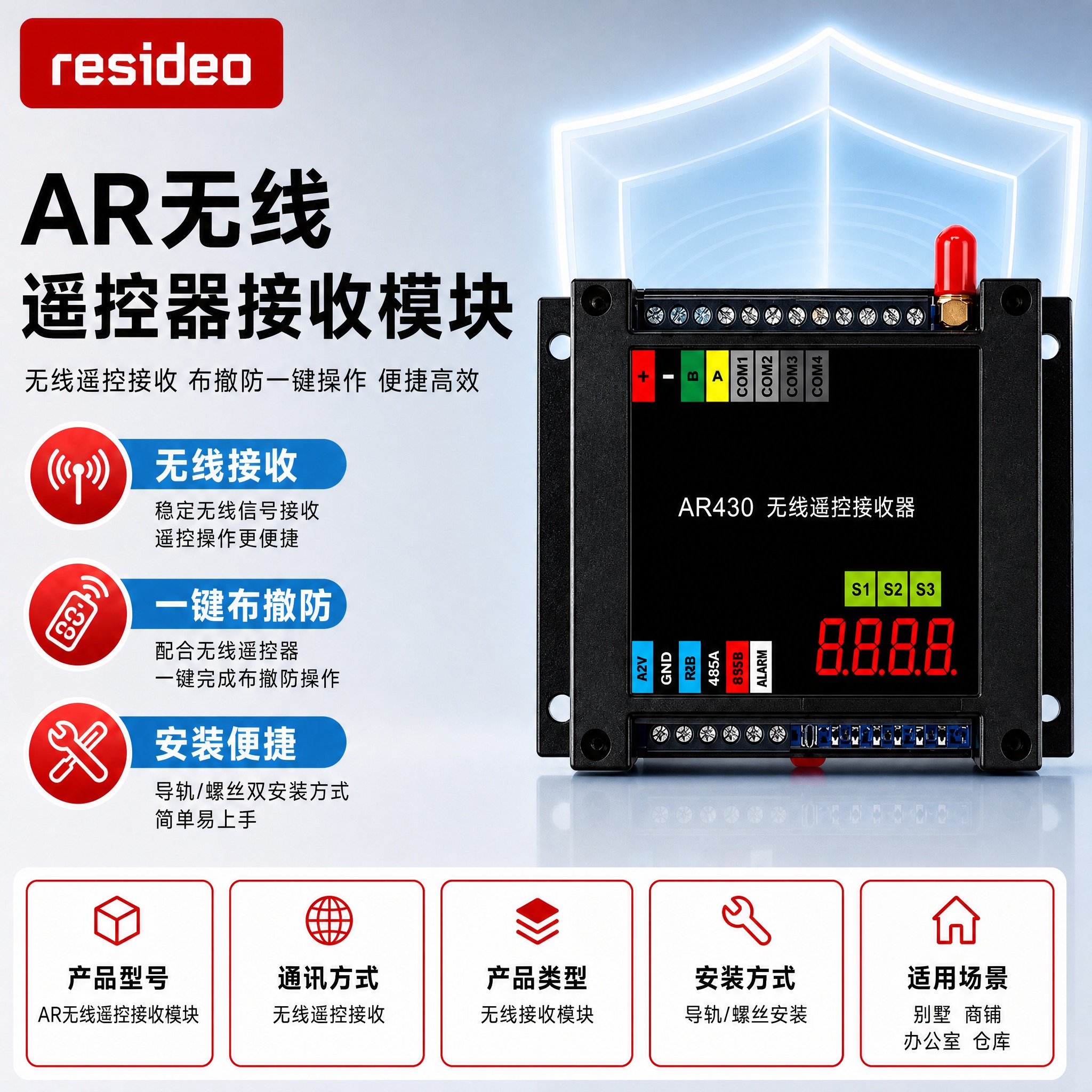 [主图-1] AR无线遥控器接收模块 商品识别/核心利益首图，… - 图片创意预览