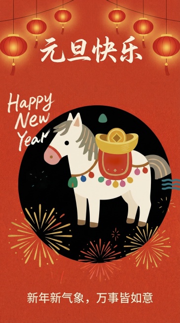 将上传图片尺寸修改为9：16的海报图，保持原有的设计风格和元素，设计一张元旦元素的海报图预览效果