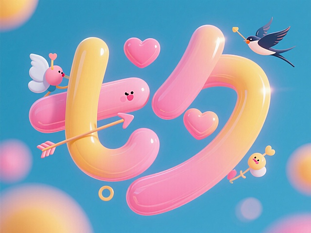 手绘风格的“七夕”艺术字体，字体圆润可爱，笔画中融入小爱心、丘比特之箭、喜鹊等元素，颜色选用明亮的粉色、黄色、蓝色等，营造出活泼童趣的氛围，适合用于儿童相关的七夕设计。手绘风格的“七夕”艺术字体，字体圆润可爱，笔画中融入小爱心、丘比特之箭、喜鹊等元素，颜色选用明亮的粉色、黄色、蓝色等，营造出活泼童趣的氛围，适合用于儿童相关的七夕设计。