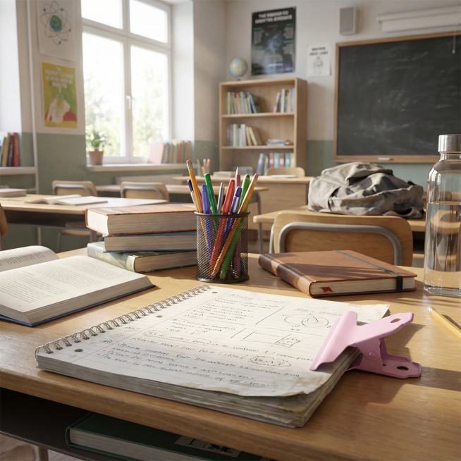 以图中的金属夹子为元素,适用于家庭、学校、办公室、绘图袋,生成6张跟金属夹子有关的图,比例 「1:1」预览效果