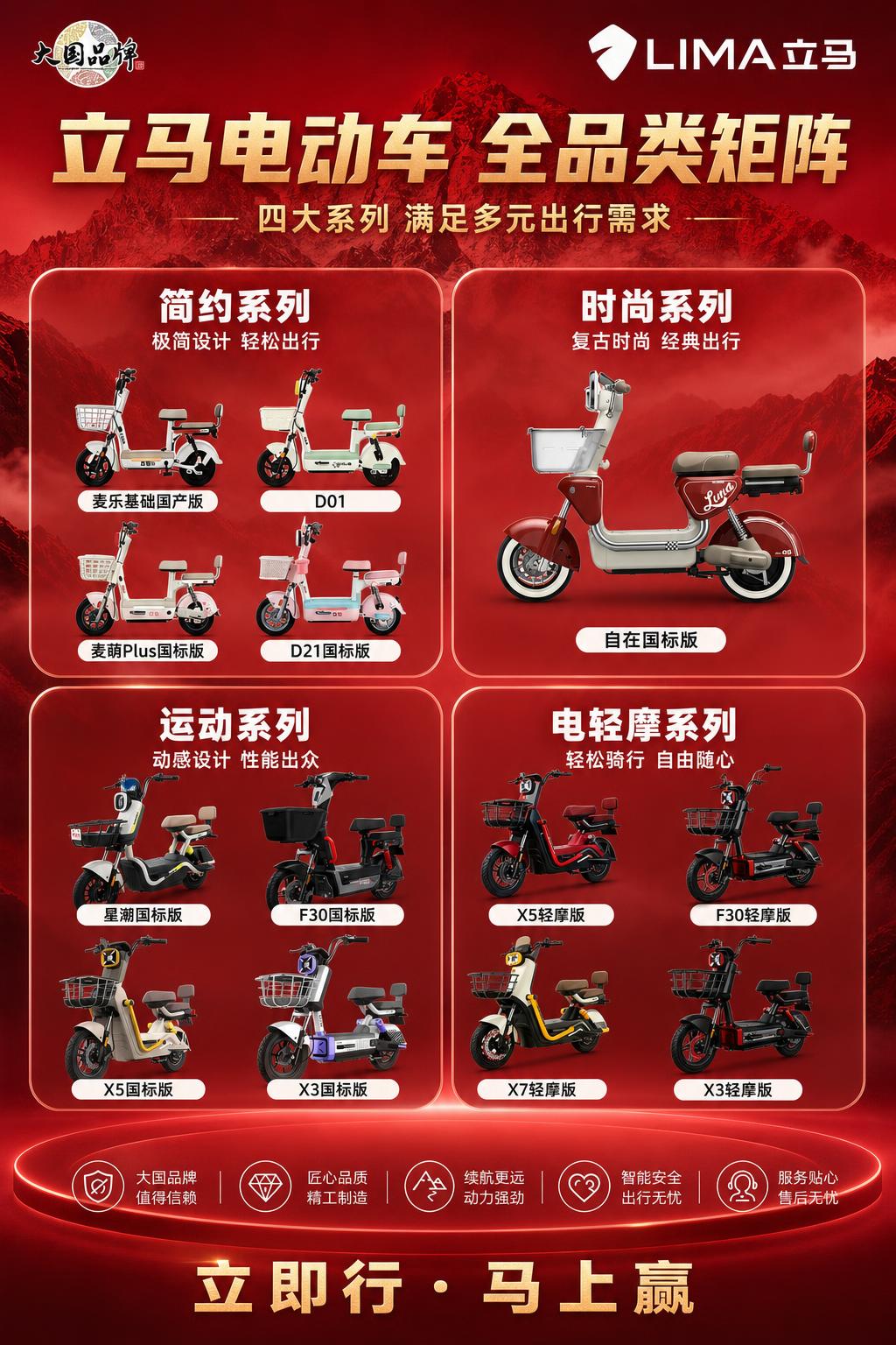 以参考图16的红色山脉背景和圆形发光展台为风格基调，制作立马电… - 图片创意预览