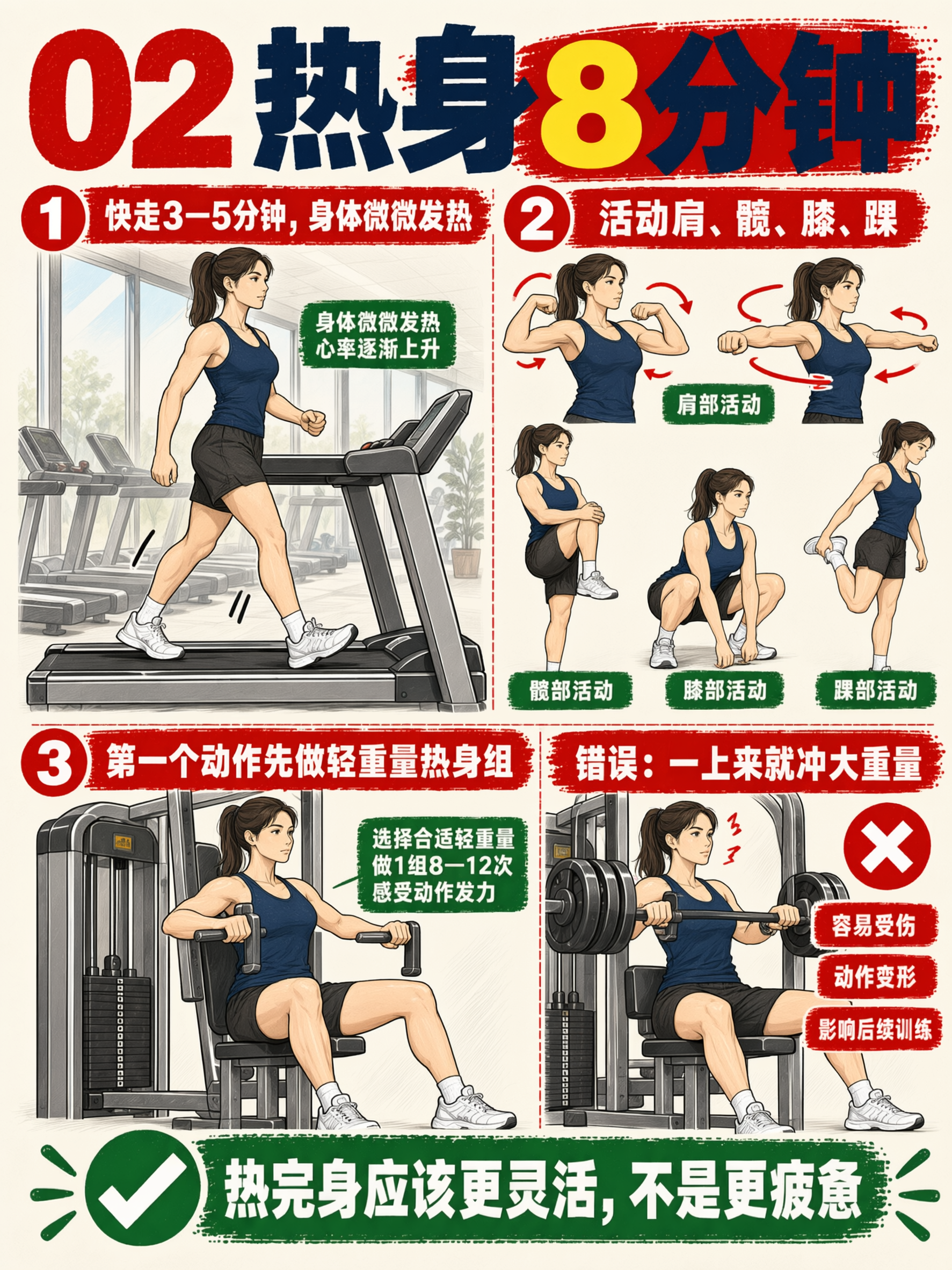 图生图局部编辑：将健身科普海报中所有男性人物统一替换为同一年轻… - 图片创意预览