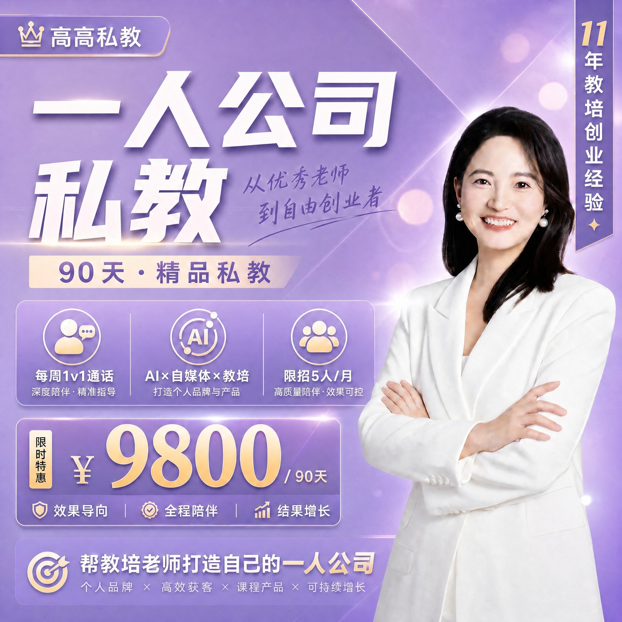 调整这张海报的紫色深浅：将背景紫色加深到中等饱和度的薰衣草紫，… - 图片创意预览