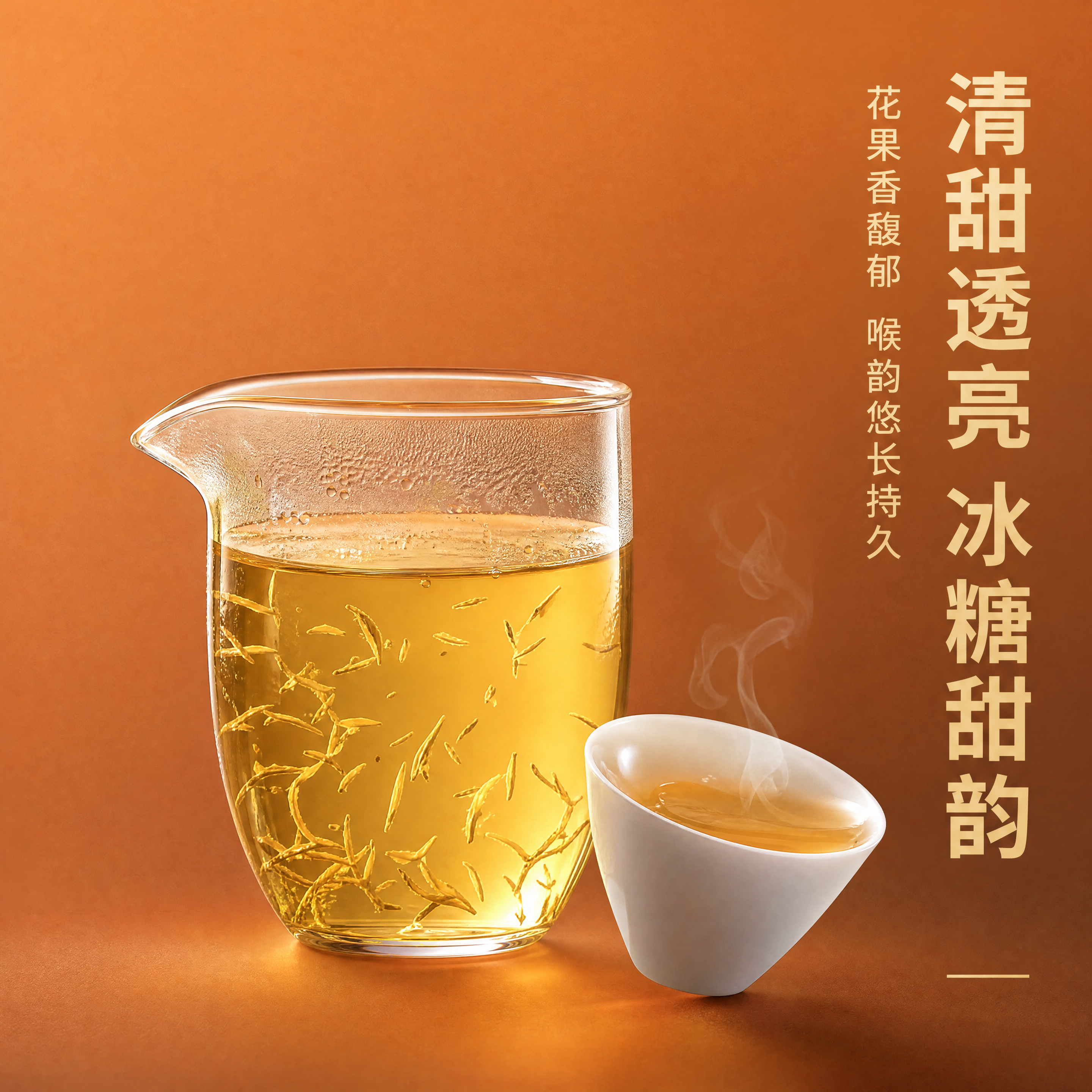 淘宝电商主图设计，地界古树普洱茶。1:1 正方形比例，整体视觉… - 图片创意预览