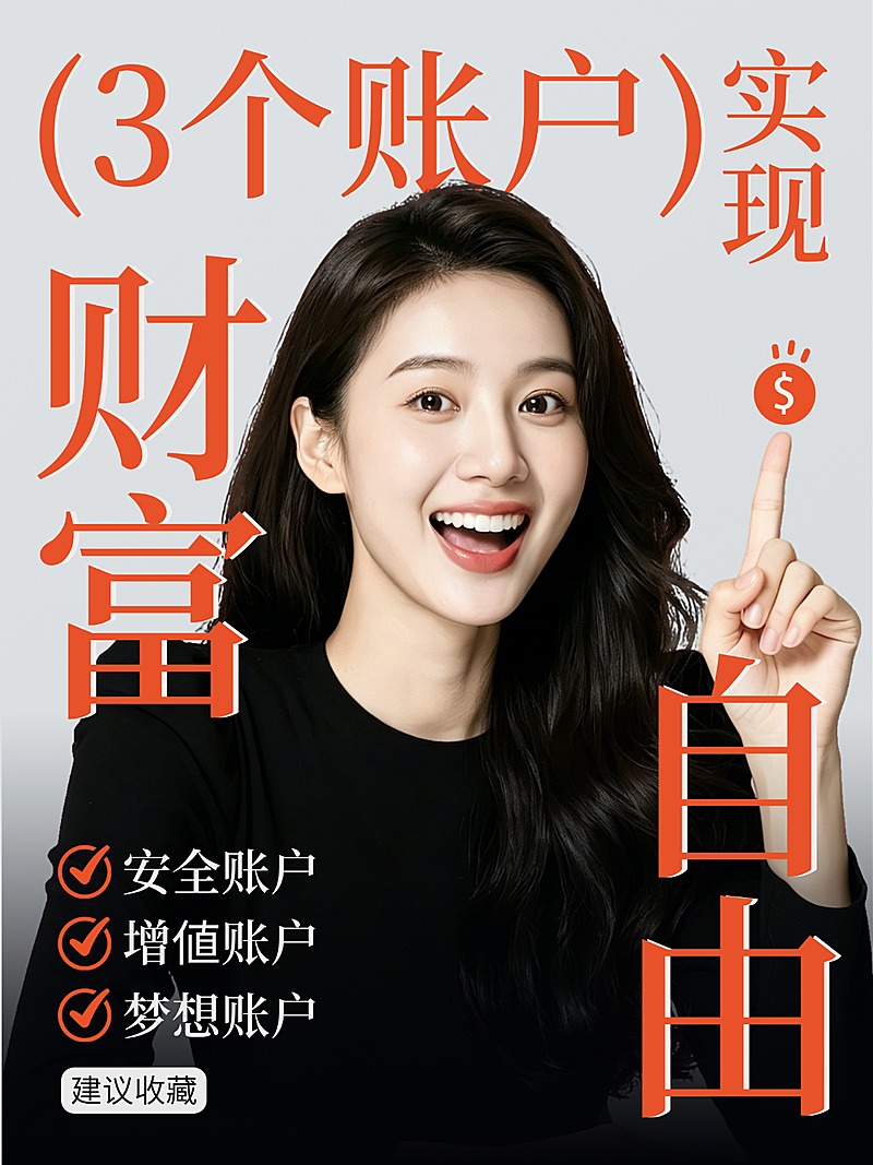 理财主题现代感小红书封面