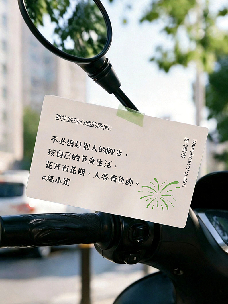 激励正能量语录摘抄分享明信片实景风小红书封面