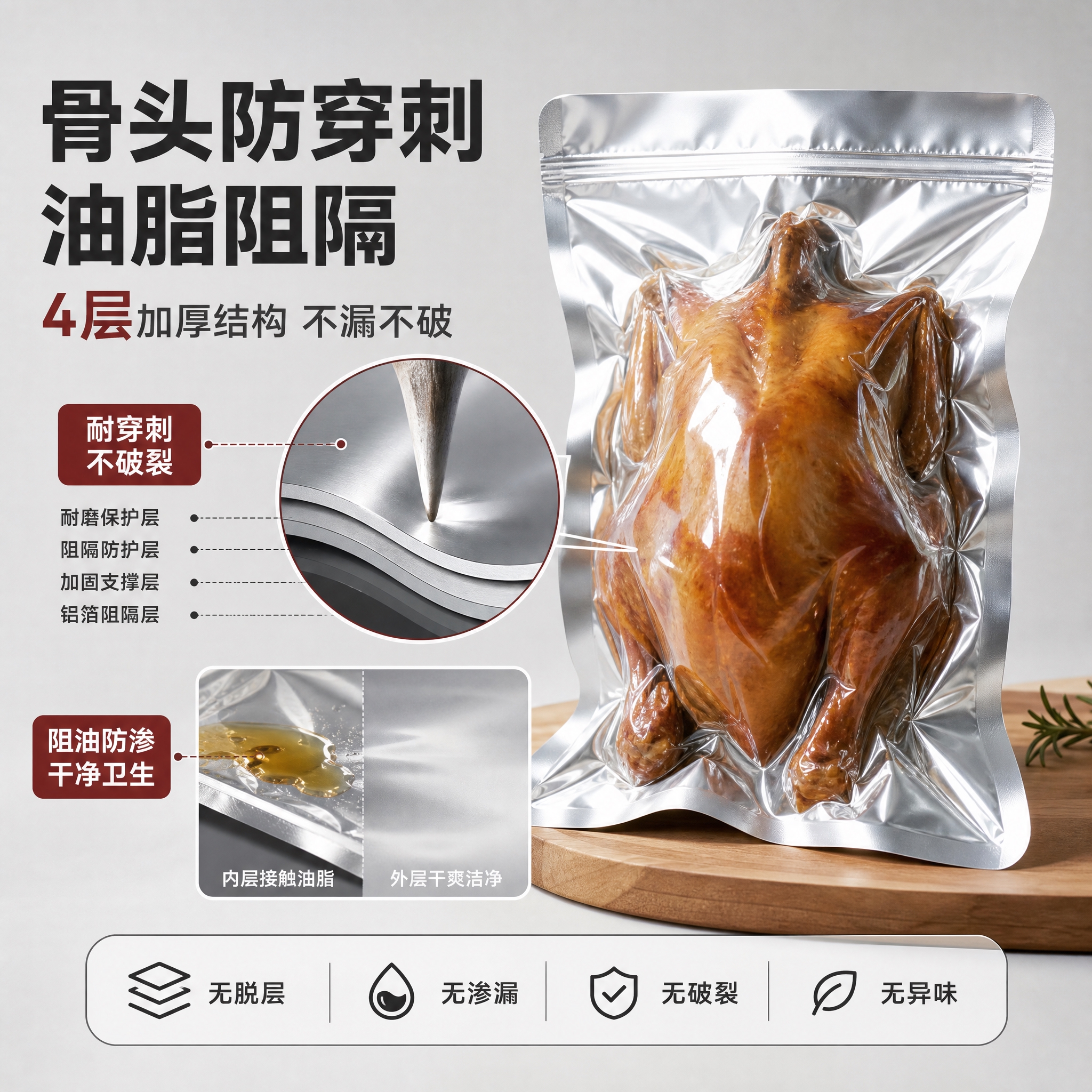 [主图-2] 主题：核心卖点聚焦——骨头防穿刺与油脂阻隔，证明… - 图片创意预览
